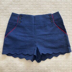 Lucca Couture by Urban Outfitters Cotton Textured Scalloped Hem Shorts Women's 2